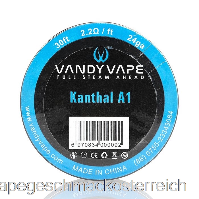 Vandy Vape Spezialdrahtspulen Kanthal A1 – 24ga / 2,2 Ohm – 30 Fuß Vape-Geschmack